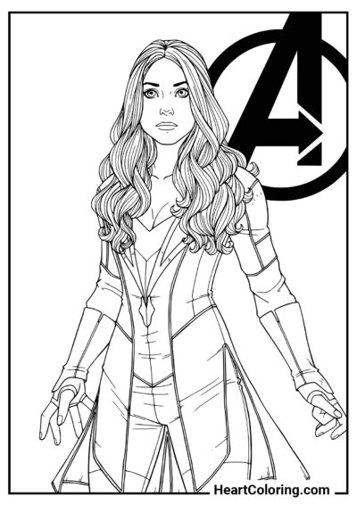 Veuve Noire - Coloriage des Avengers