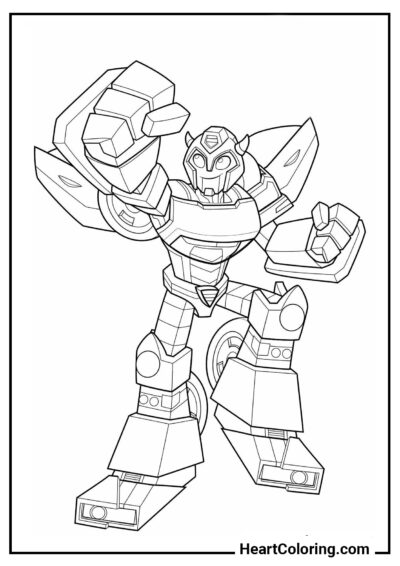 Bumblebee de caricatura - Dibujos de Transformers para Colorear