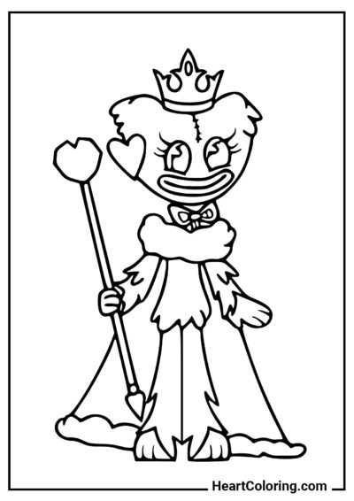 Kissy Missy Queen - Poppy Playtime Coloring Pages