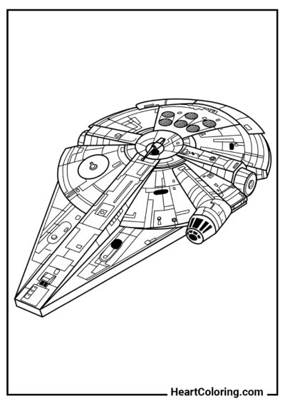 Millennium Falcon - Desenhos do Star Wars para Colorir