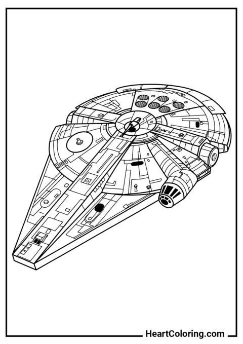 Millennium Falcon - Desenhos do Star Wars para Colorir