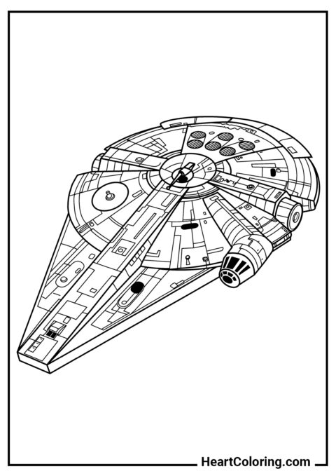 Faucon Millenium - Coloriages Star Wars