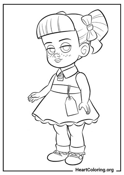 Poupée Effrayante Gabby Gabby - Coloriage Toy Story