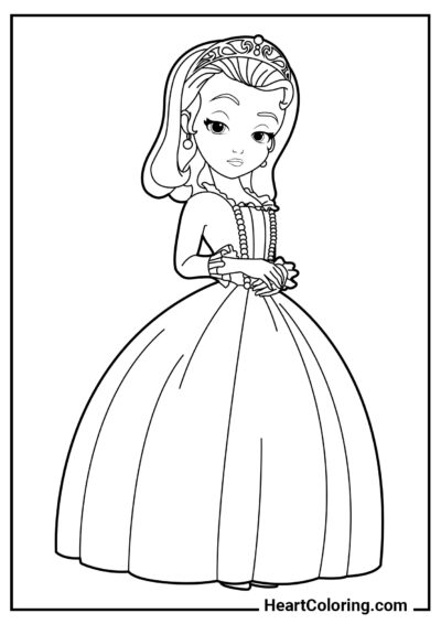 Amber arrogante - Dibujos de Princesita Sofía para Colorear