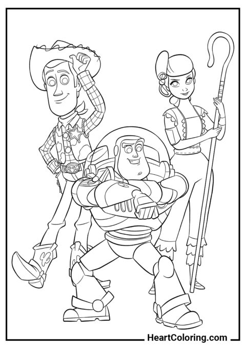 Company of friends - Toy Story Coloring Pages