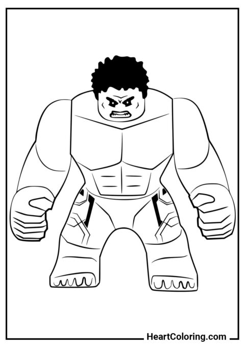 LEGO Hulk - Desenhos do Hulk para Colorir