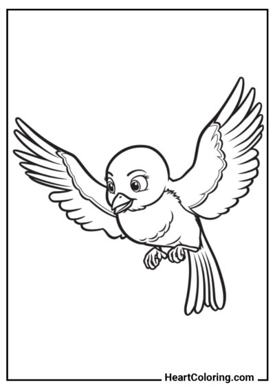 Pájaro Mia - Dibujos de Princesita Sofía para Colorear