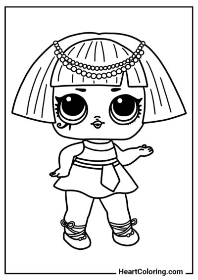 Hoops MVP in Egyptian style - L.O.L. Surprise Dolls Coloring Pages