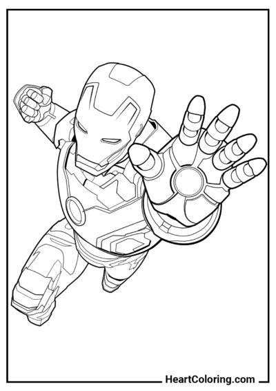 Iron Man - Coloriage des Avengers