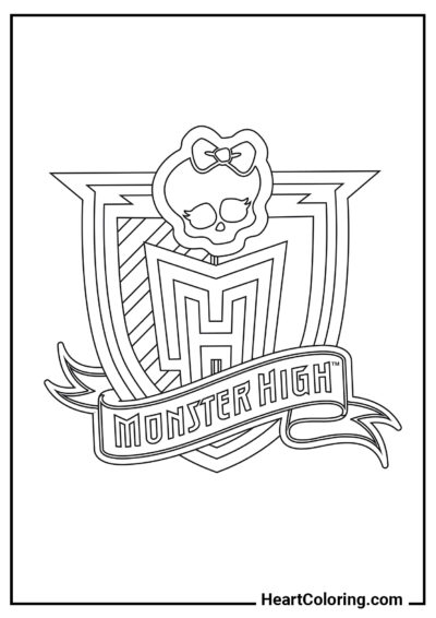 Logo de Monster High - Dibujos de Monster High para Colorear