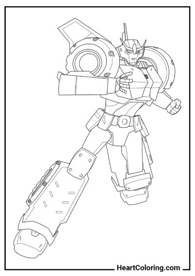 Robot sous couverture - Coloriages Transformers