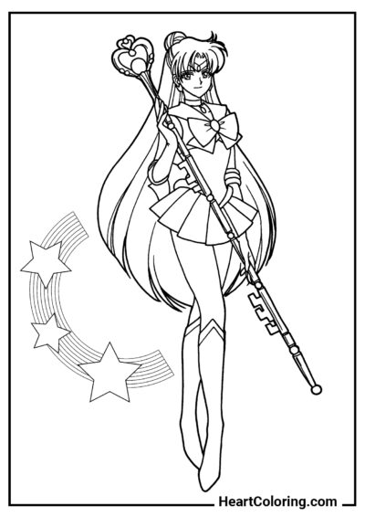 Sailor Plutone - Disegni di Sailor Moon da Colorare