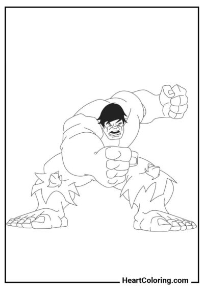 Der Rächer - Ausmalbilder von Hulk
