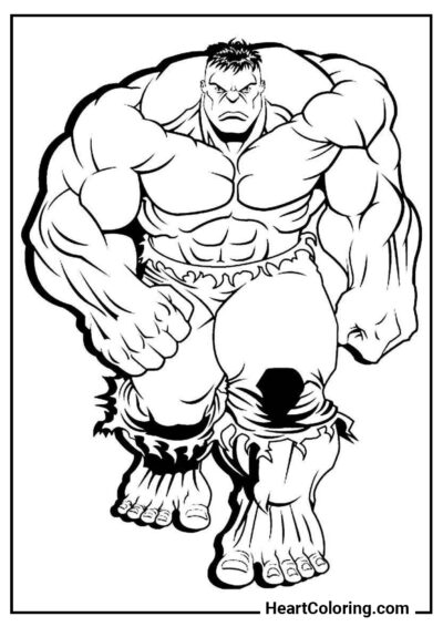 Angered Hulk - Hulk Coloring Pages