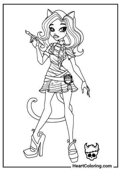 Catrine DeMew - Dibujos de Monster High para Colorear