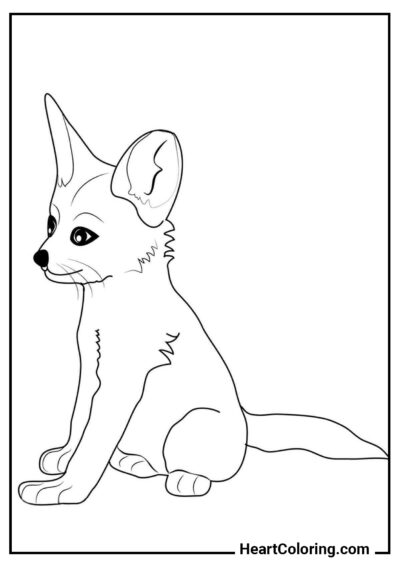 Resting fox - Foxes Coloring Pages