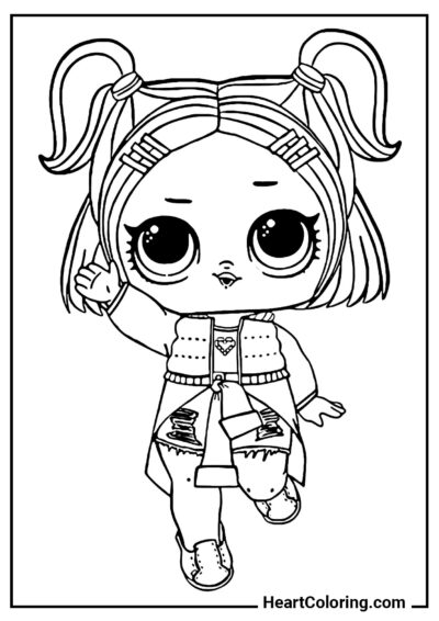 Supfer Babe - L.O.L. Surprise Dolls Coloring Pages