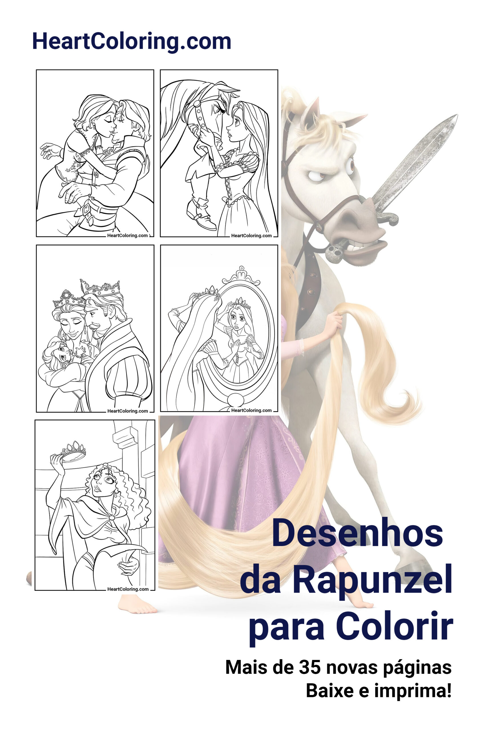 Desenhos da Rapunzel | 35+ Imagens para Colorir Gratuitamente