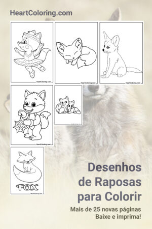 Desenhos de Raposas para Colorir