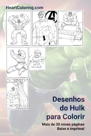 Desenhos do Hulk para Colorir