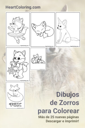 Dibujos de Zorros para Colorear