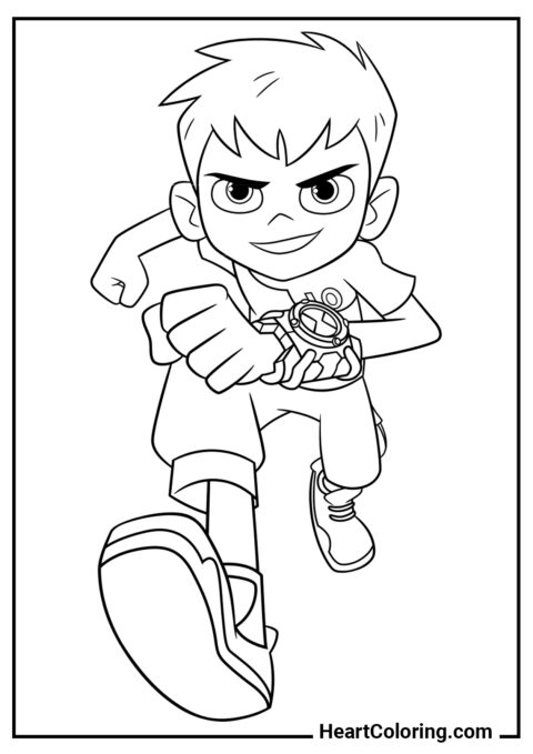 Ben Tennyson - Ben 10 Coloring Pages