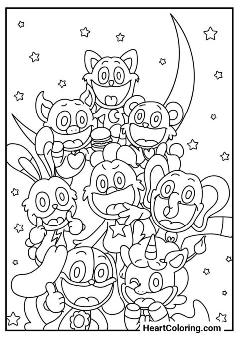 Smiling Critters - Smiling Critters Coloring Pages