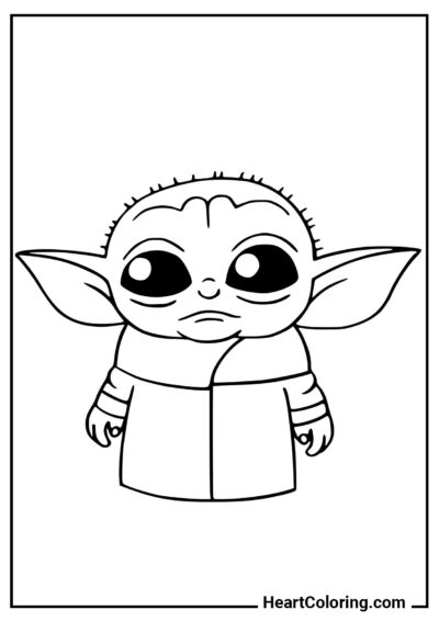 Baby Yoda - Desenhos do Baby Yoda para Colorir