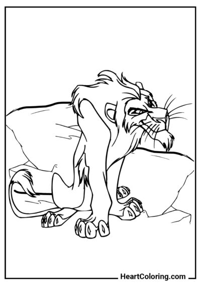 Scar - Coloriages de Le Roi Lion