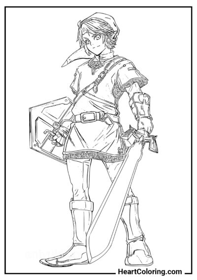 Link - Zelda Coloring Pages