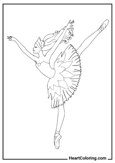 Graceful movements - Ballerina Coloring Pages