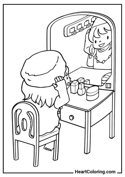 Little Fashionista - Makeup Coloring Pages