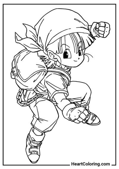 Pan - Desenhos de Dragon Ball Z para Colorir