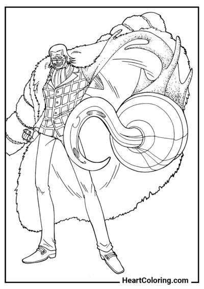 Sir Crocodile - One Piece Coloring Pages