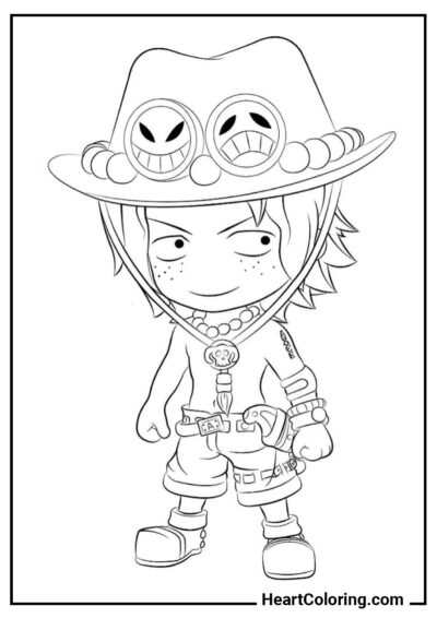 Chibi Luffy - One Piece Coloring Pages