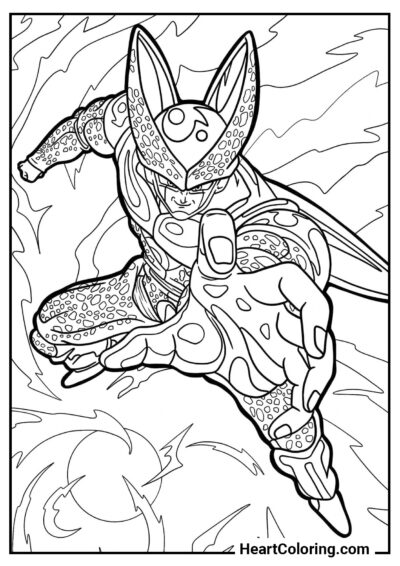 Evil Cell - Dragon Ball Z Coloring Pages