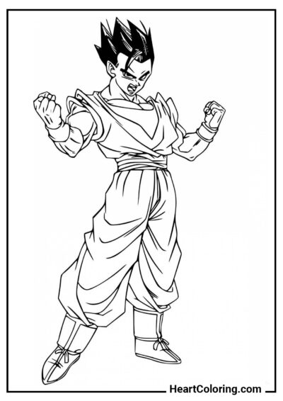 Gohan furioso - Disegni di Dragon Ball Z da Colorare