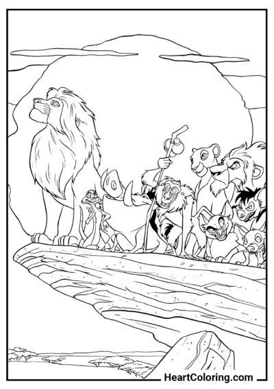 Résidents de la savane - Coloriages de Le Roi Lion