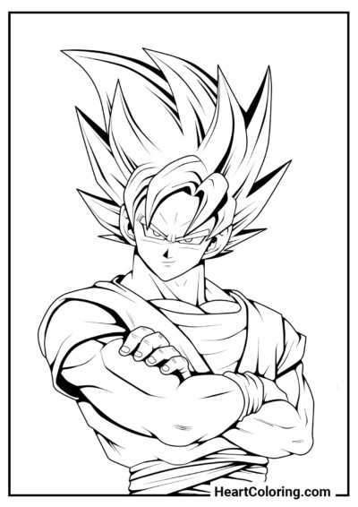 Vegeta sicuro di sé - Disegni di Dragon Ball Z da Colorare