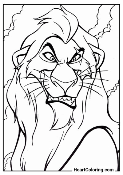 Cicatrice amère - Coloriages de Le Roi Lion