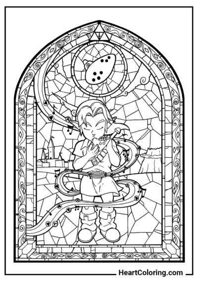 Zelda-Themed Stained Glass – educational and fun to color