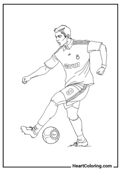 Cristiano Ronaldo - Football Coloring Pages