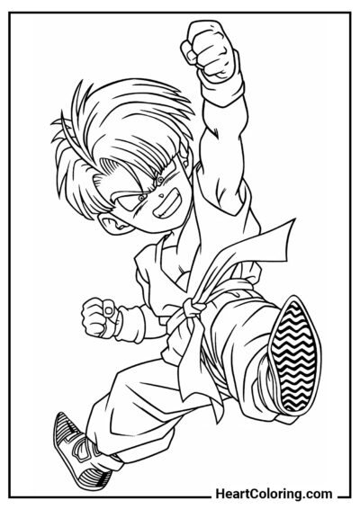 Trunks felice - Disegni di Dragon Ball Z da Colorare