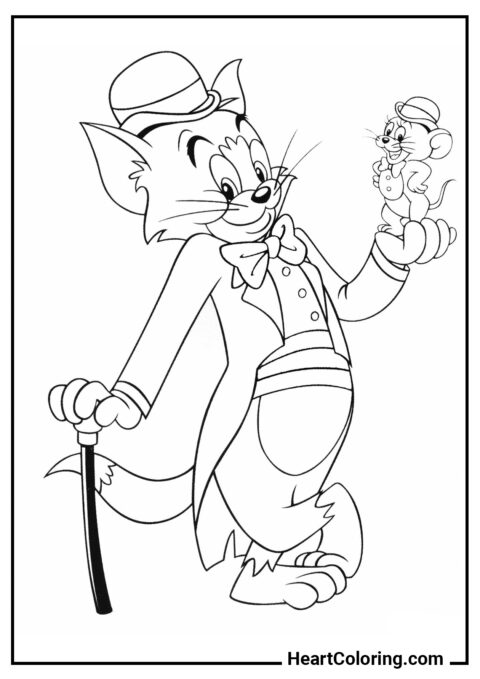 Messieurs - Coloriages de Tom et Jerry