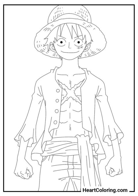 Monkey D. Luffy - Dibujos de One Piece para Colorear