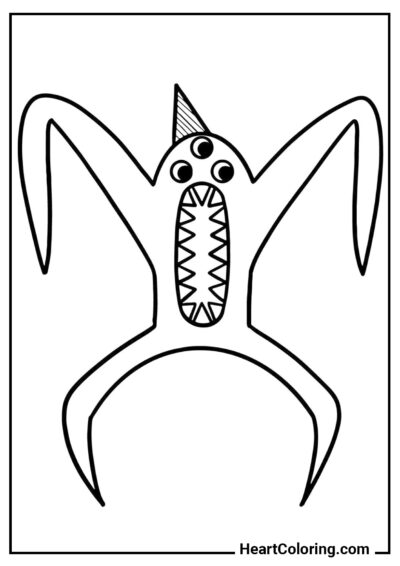 Nab-Nab - Garten of Banban Coloring Pages