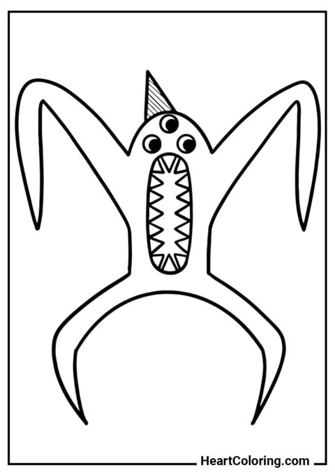 Nab-Nab - Garten of Banban Coloring Pages