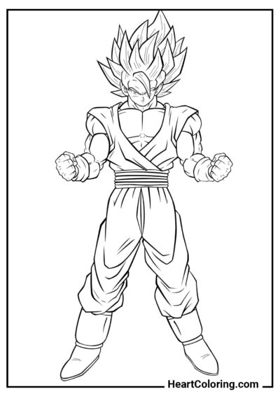 Son Goku - Desenhos de Dragon Ball Z para Colorir