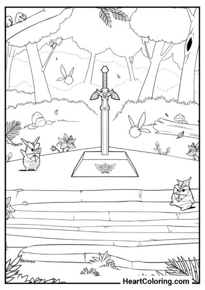 Free kids coloring: The Master Sword