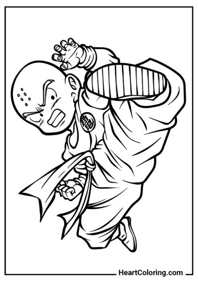 Colpo di Crilin - Disegni di Dragon Ball Z da Colorare